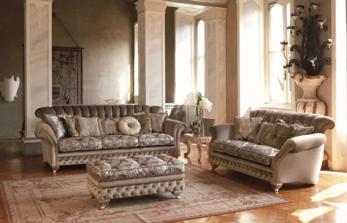 Classic Three-Seater Sofa for drawing room